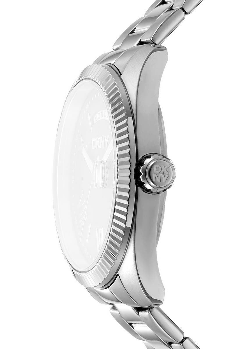 DKNY Day Date Bracelet Watch, 40mm, Alternate, color, Black