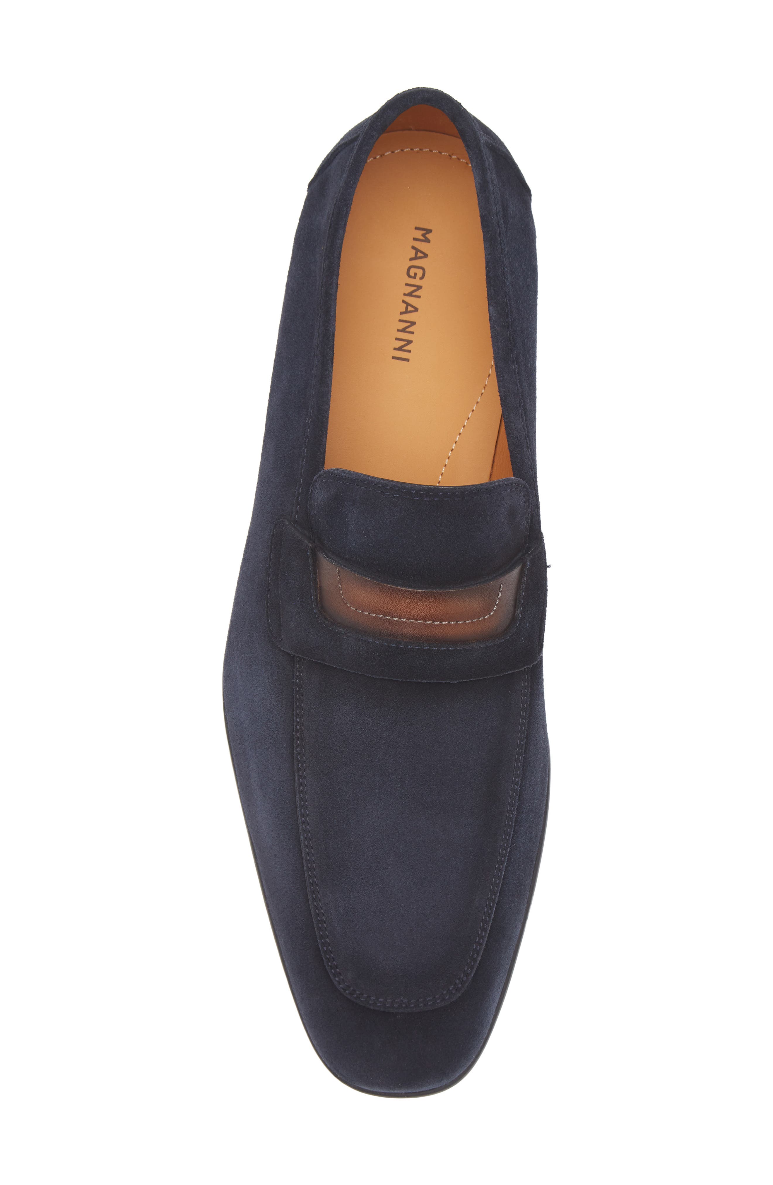 Ratan Loafer, Alternate, color, NAVY SUEDE / LENO