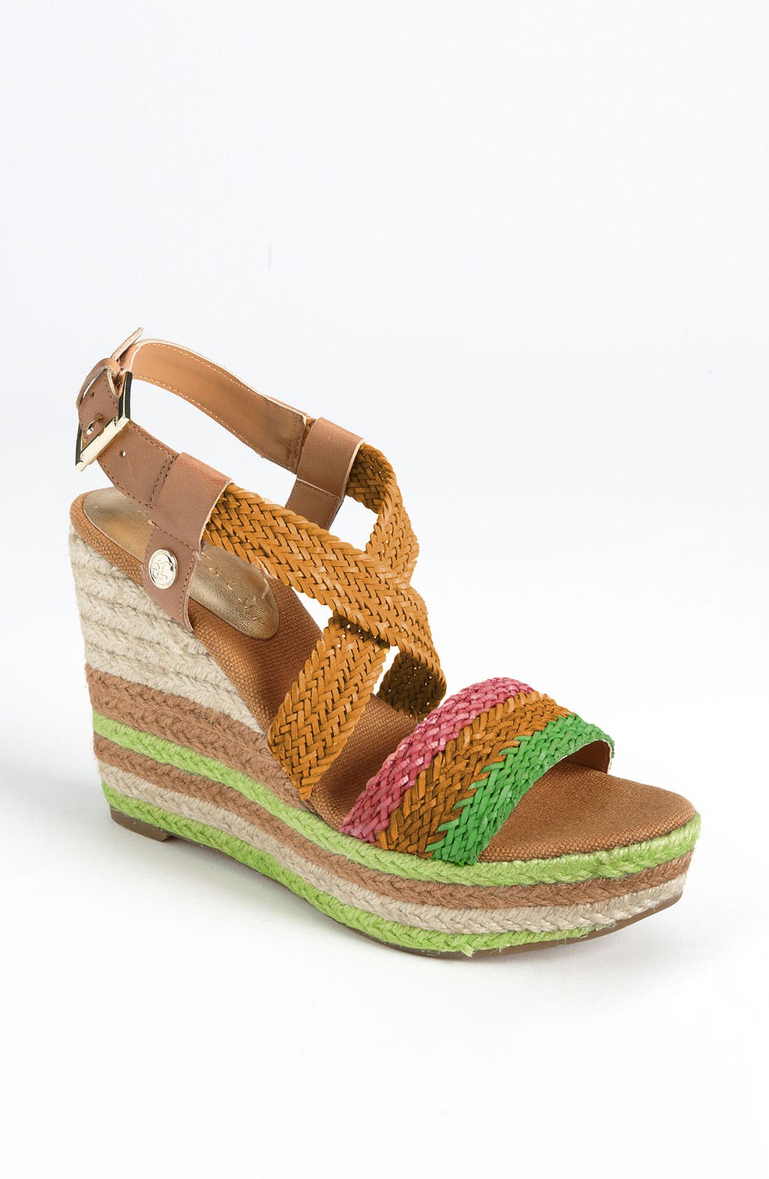 'Tally' Sandal, Main, color, GREEN MULTI