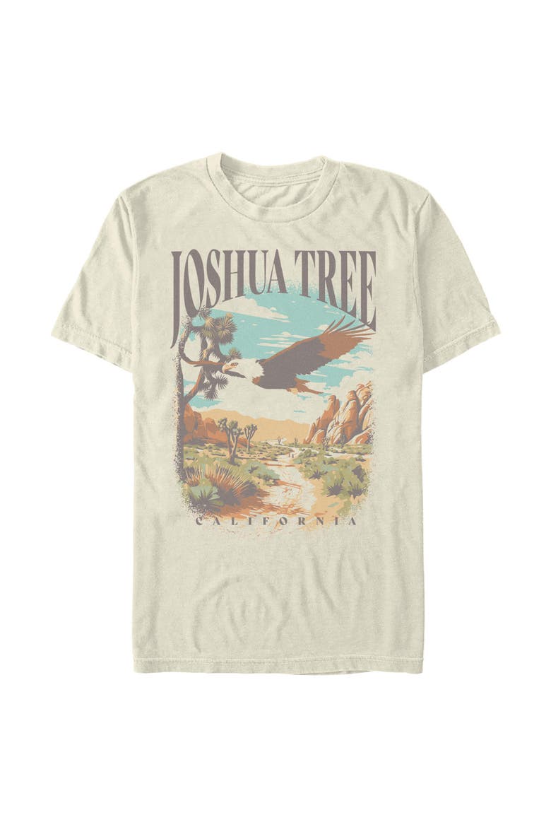 Men's Retro Joshua Tree Eagle Scene Graphic T-Shirt, Alternate, color, Ivory