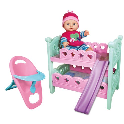 Lissi 12 Inch Doll Set, 3 Piece Toddler Playset in Multicolored  product