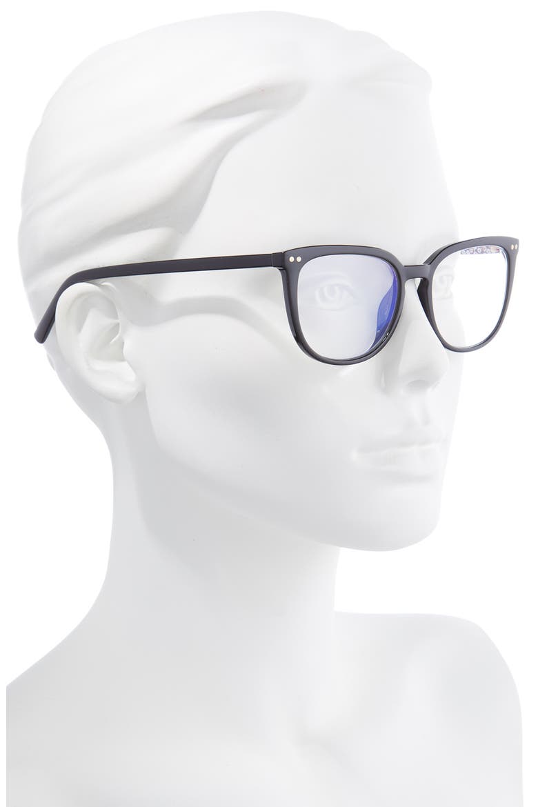 albi 52mm blue light blocking reading glasses, Alternate, color, BLACK/ CLEAR