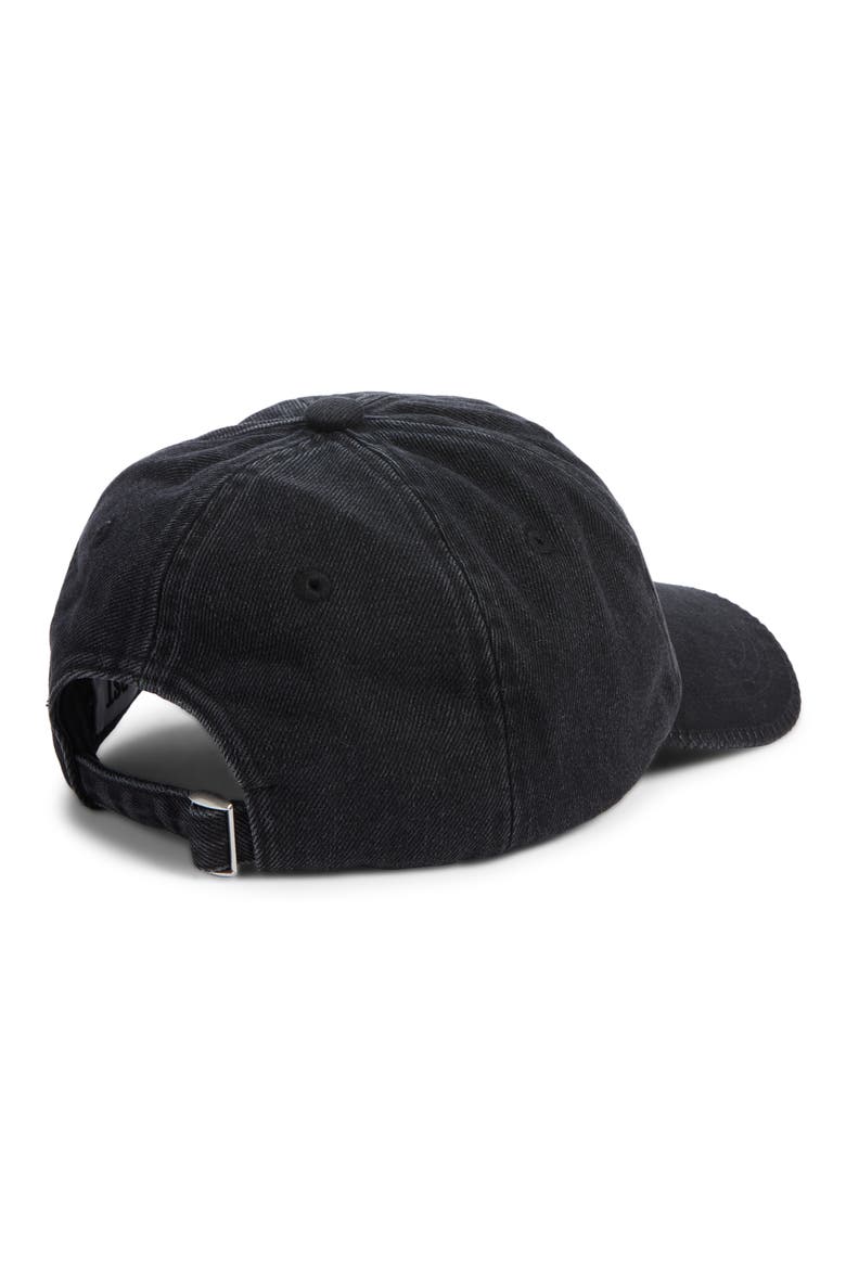 Denim Adjustable Baseball Cap, Alternate, color, DARK WASH