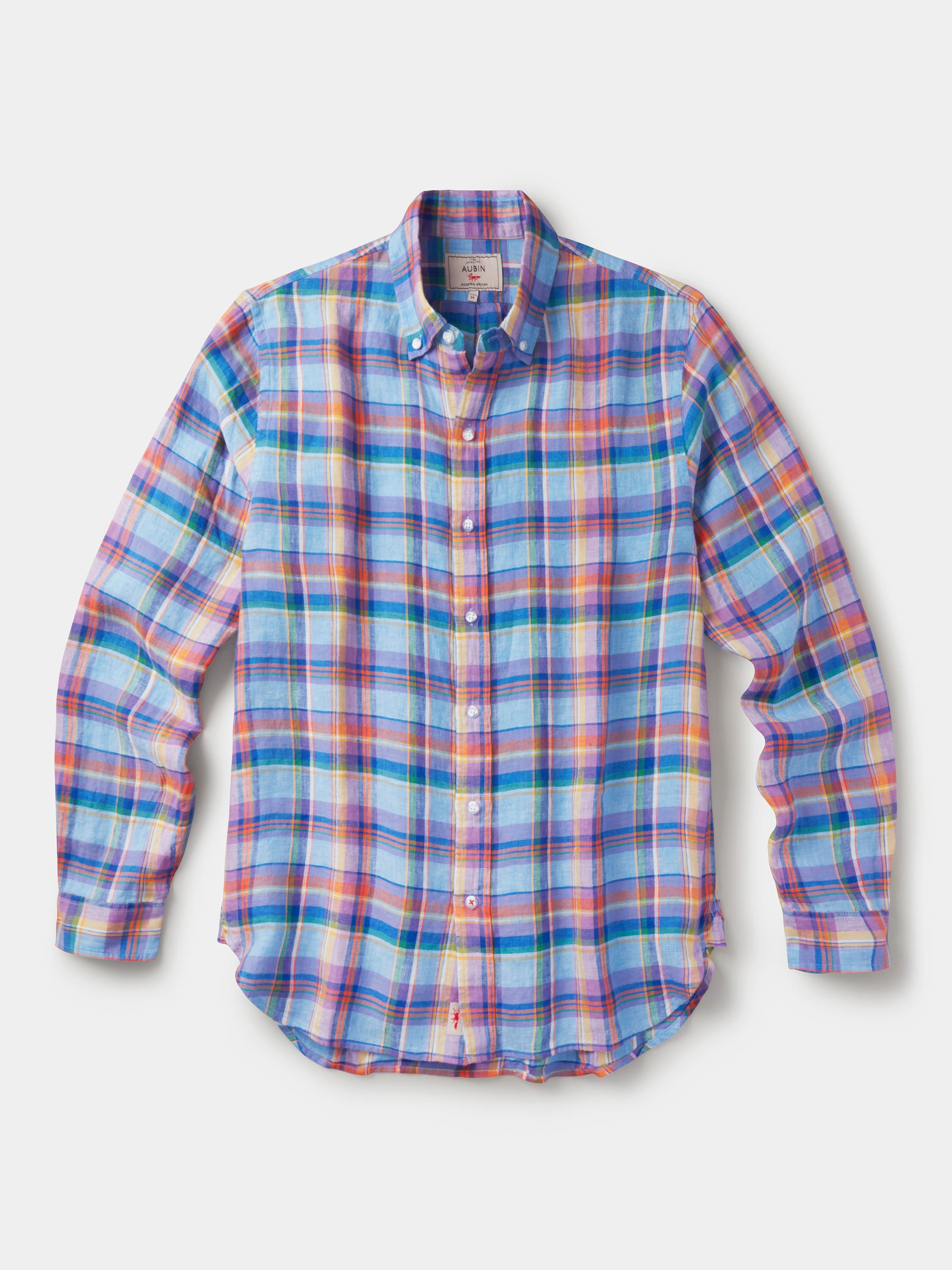 Croyland Madras Button-Down Linen Shirt - image 4