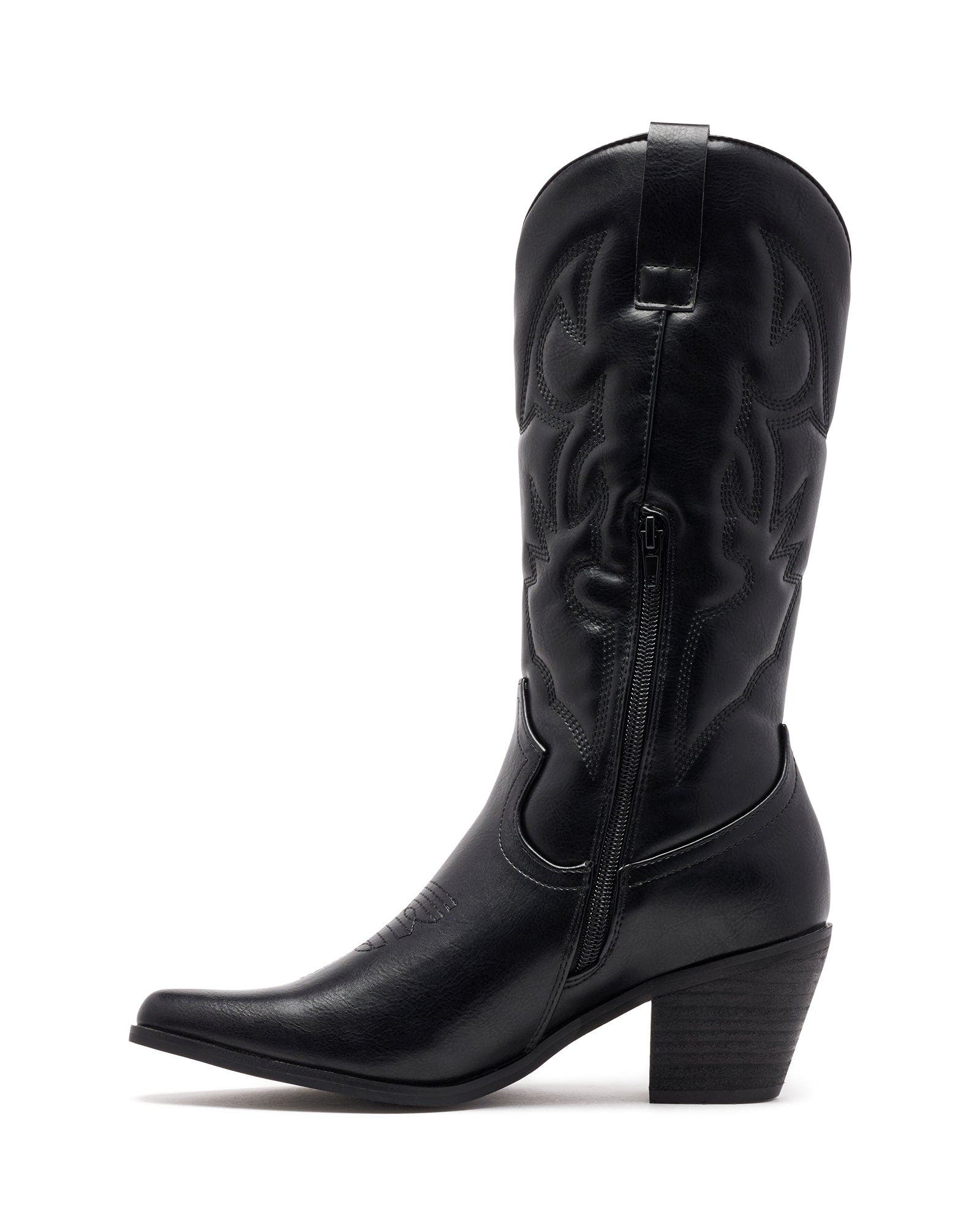 Therapy Australia Clayton Western Boots, Alternate, color, Black Leather