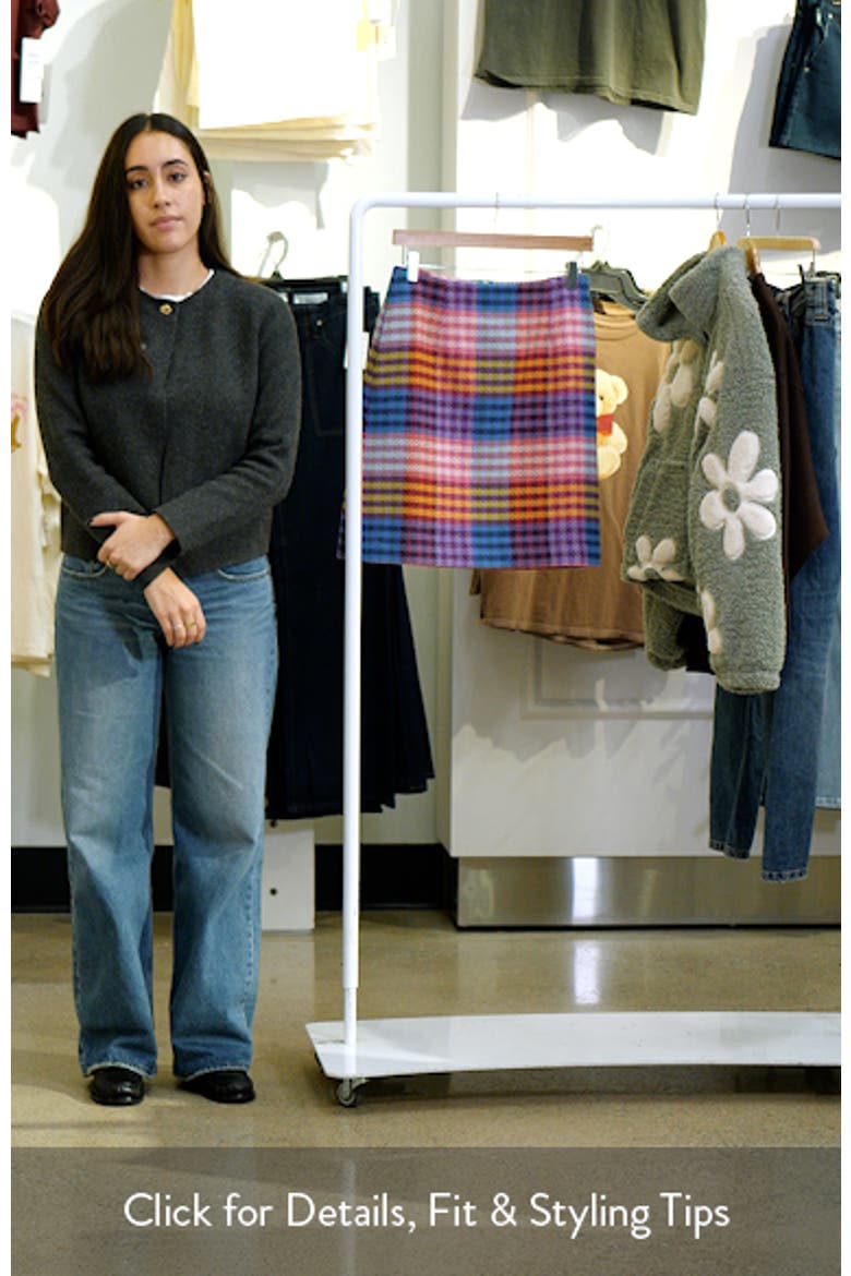 Gia Check Print Short Skirt video