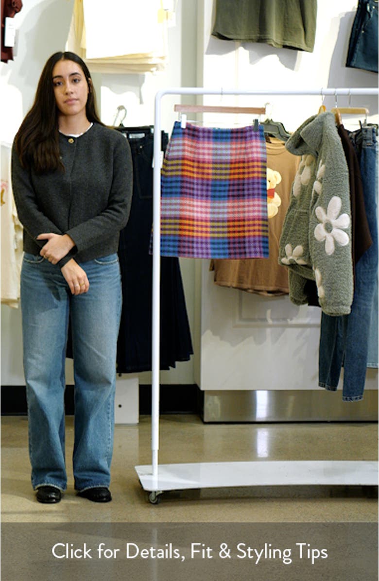 Gia Check Print Short Skirt, sales video thumbnail