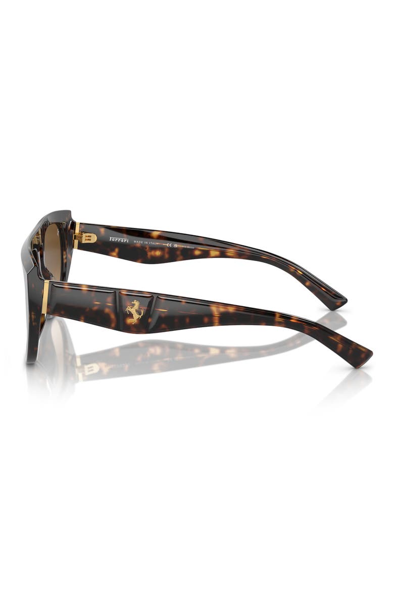 56mm Polarized Pilot Sunglasses, Alternate, color, HAVANA / POLAR BROWN GRADIENT