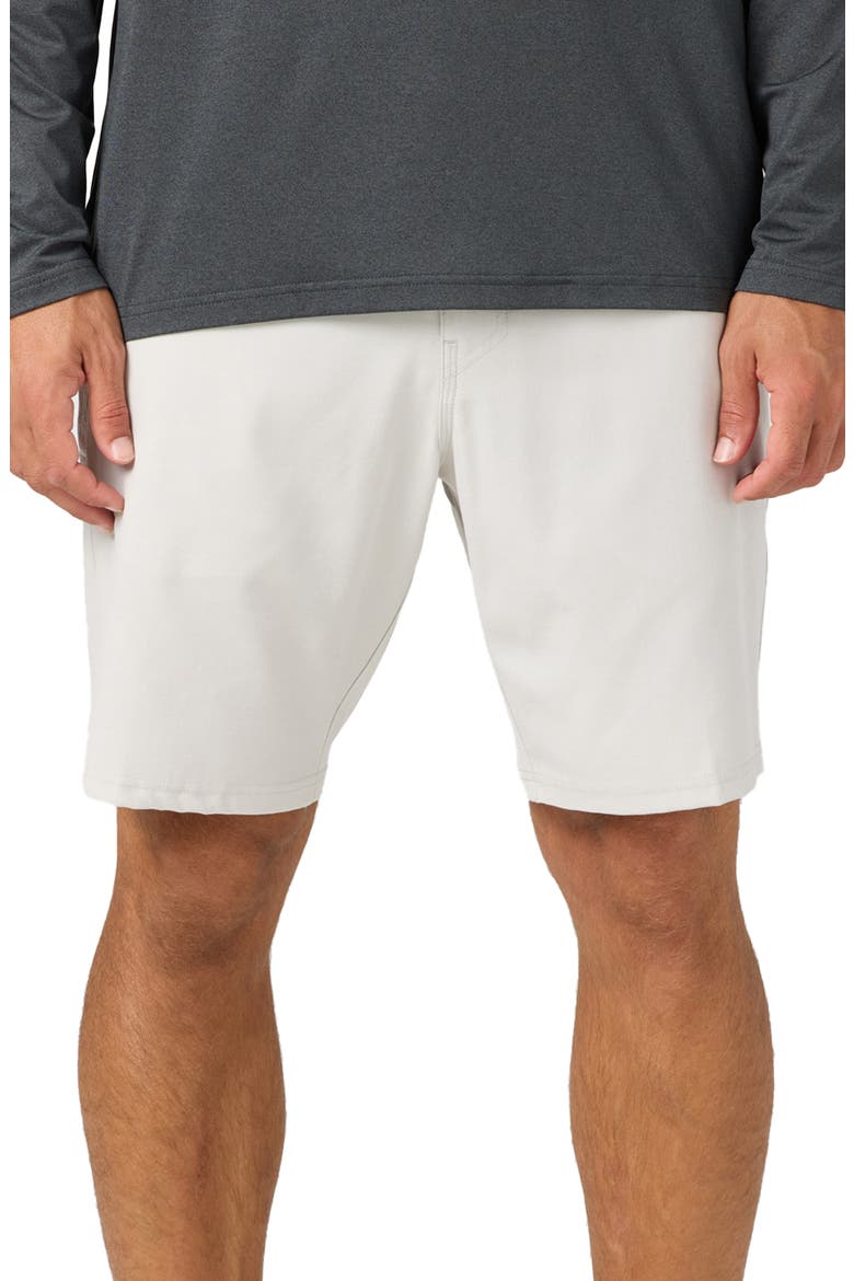 Reserve Light Check Water Repellent Bermuda Shorts, Main, color, FOG