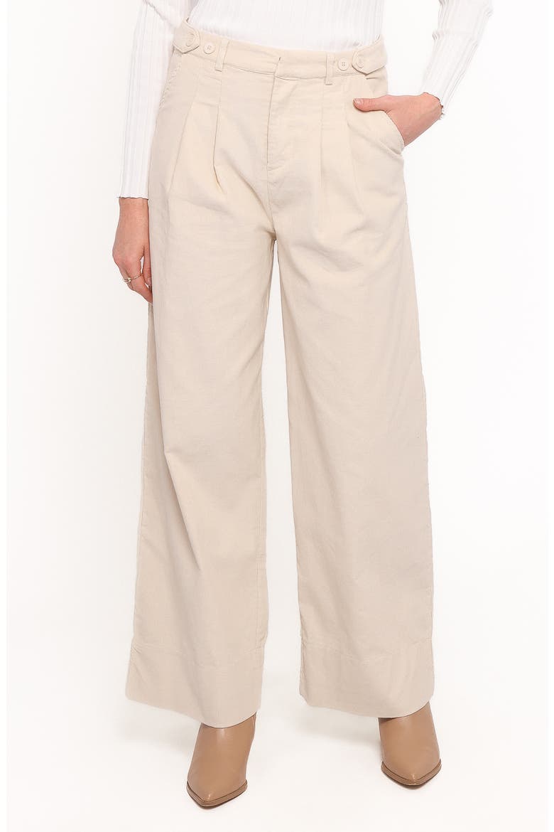 Faelan Wide Leg Corduroy Pants, Main, color, BEIGE