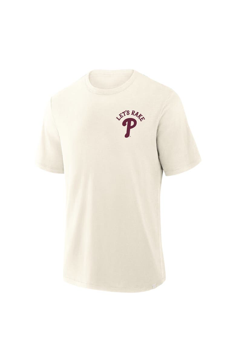 FANATICS Men's Fanatics Cream Philadelphia Phillies Nostalgia Stadium Slub T-Shirt, Alternate, color, Cream
