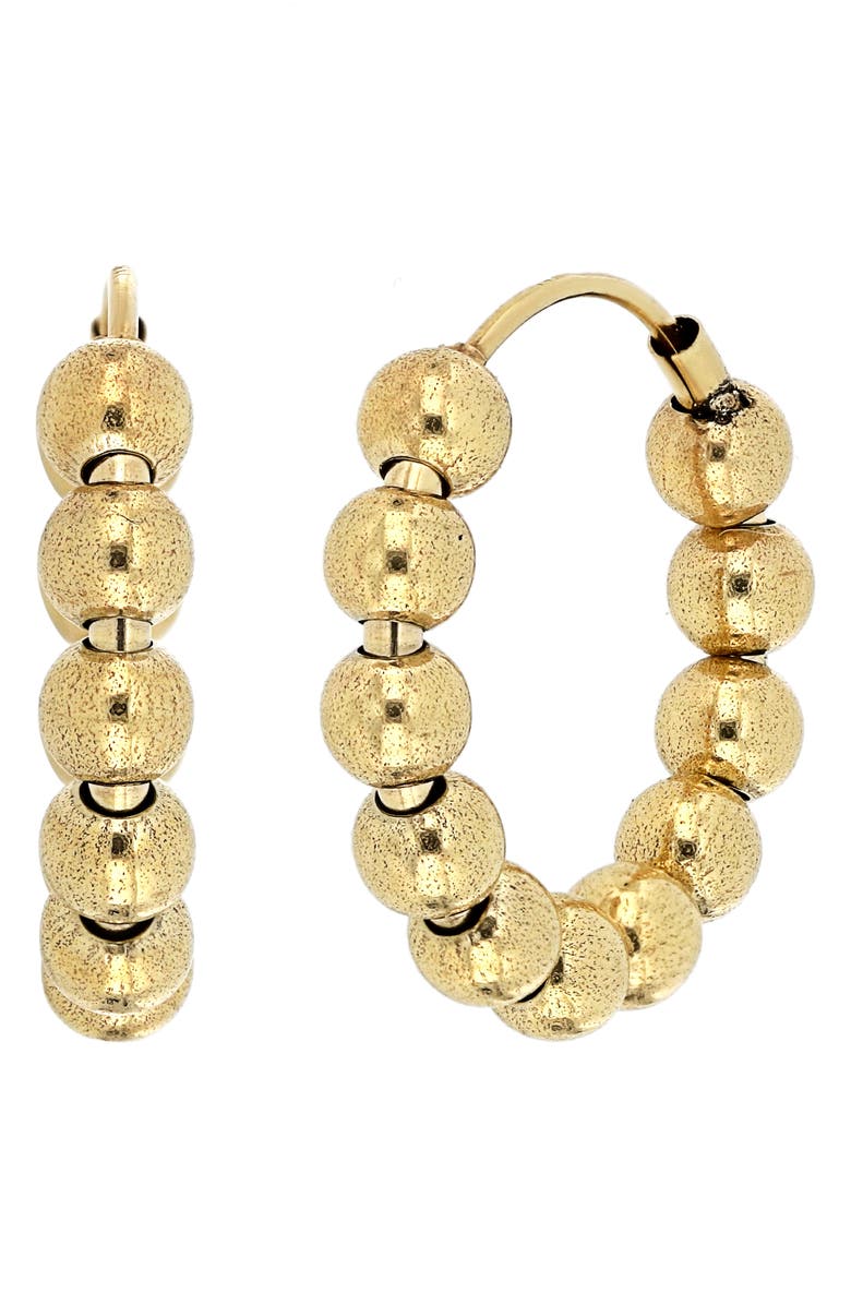 Bony Levy 14K Gold Beaded Hoop Earrings, Main, color, 