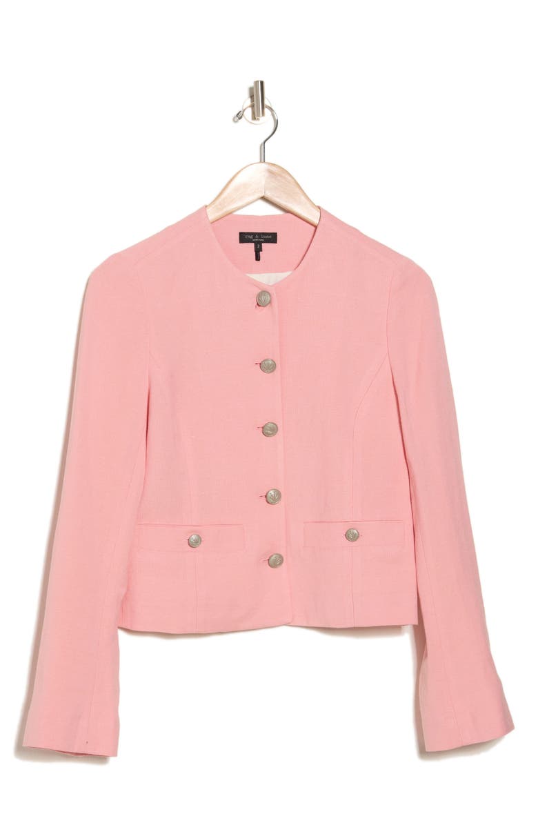 rag & bone Carmen Linen Blend Jacket, Alternate, color, 