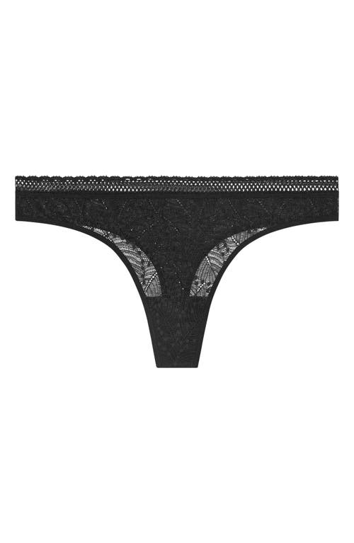 Simone Perele Exotica Floral-print Mid-rise Stretch-lace Briefs In Black