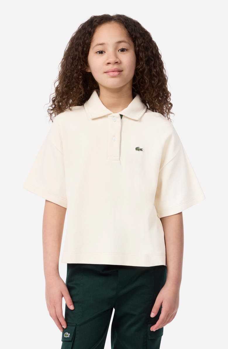Lacoste Kids
 Stretch Cotton Piqué Oversize Polo, Alternate, color, Lapone