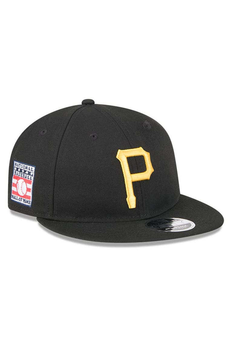 New Era Men's New Era Black Pittsburgh Pirates Baseball Hall of Fame Retro Crown 9FIFTY Adjustable Hat, Main, color, Black