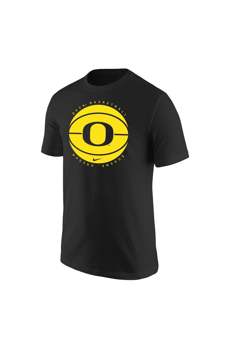 Men's Nike Black Oregon Ducks Basketball Logo T-Shirt, Alternate, color, Black