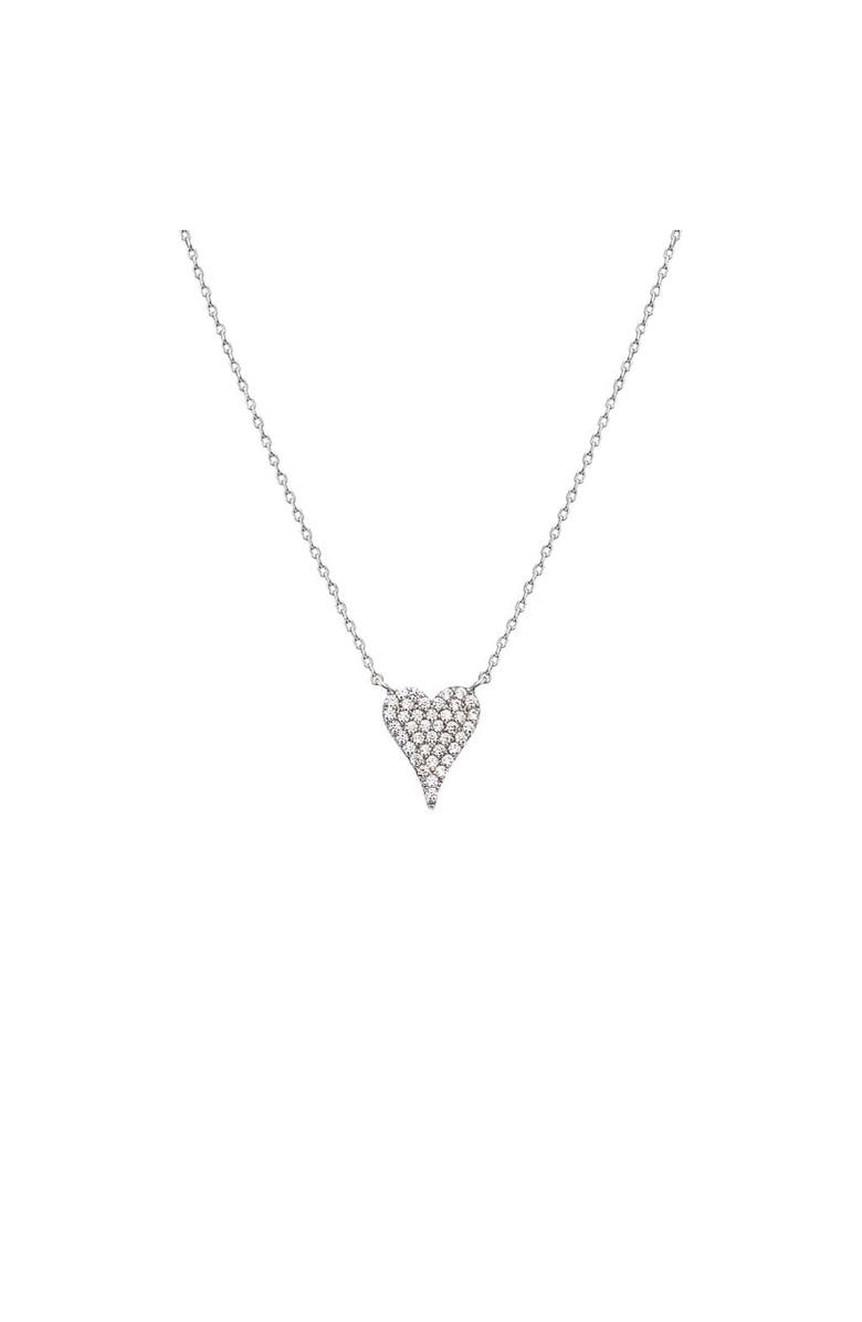BY ADINA EDEN Pave CZ Elongated Heart Necklace, Main, color,