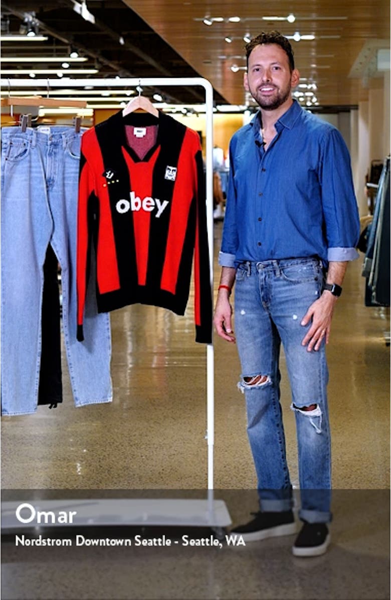 Stripe Soccer Jersey Sweater, sales video thumbnail