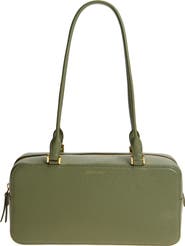 Veronica Beard Boxy Leather Shoulder Bag