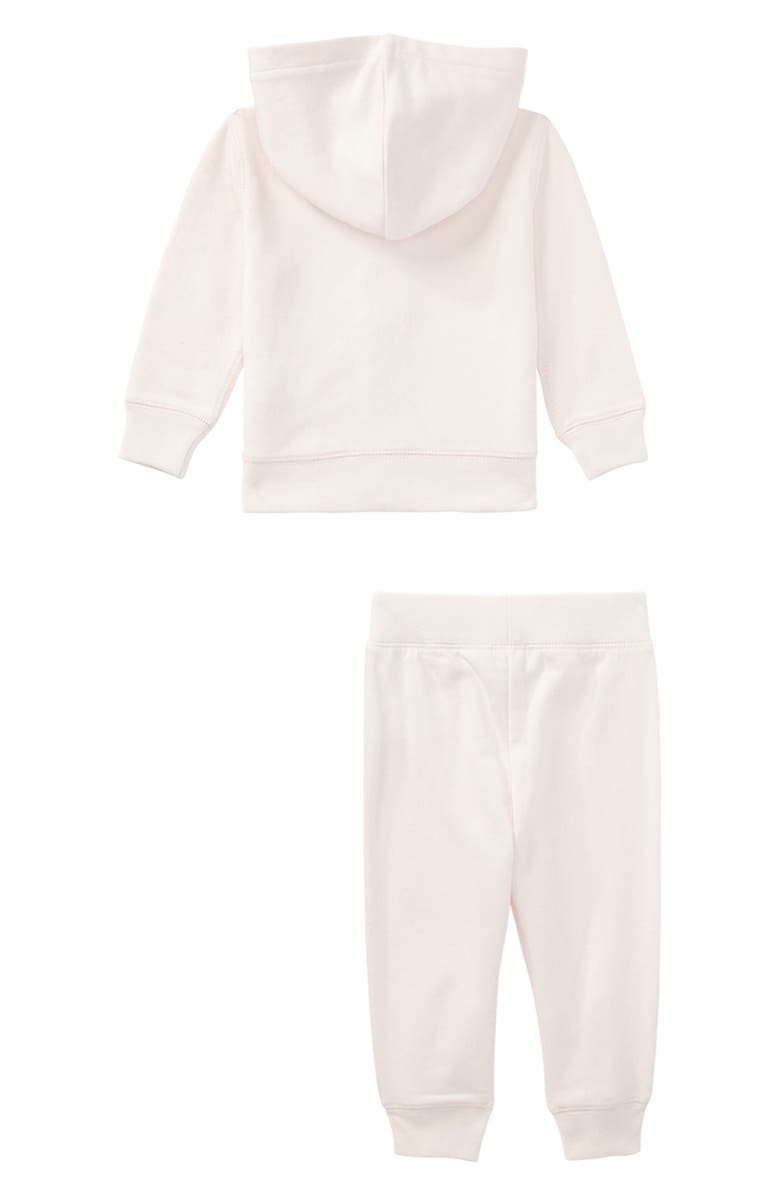 Ralph Lauren French Terry Hoodie & Joggers Set, Alternate, color, Delicate Pink