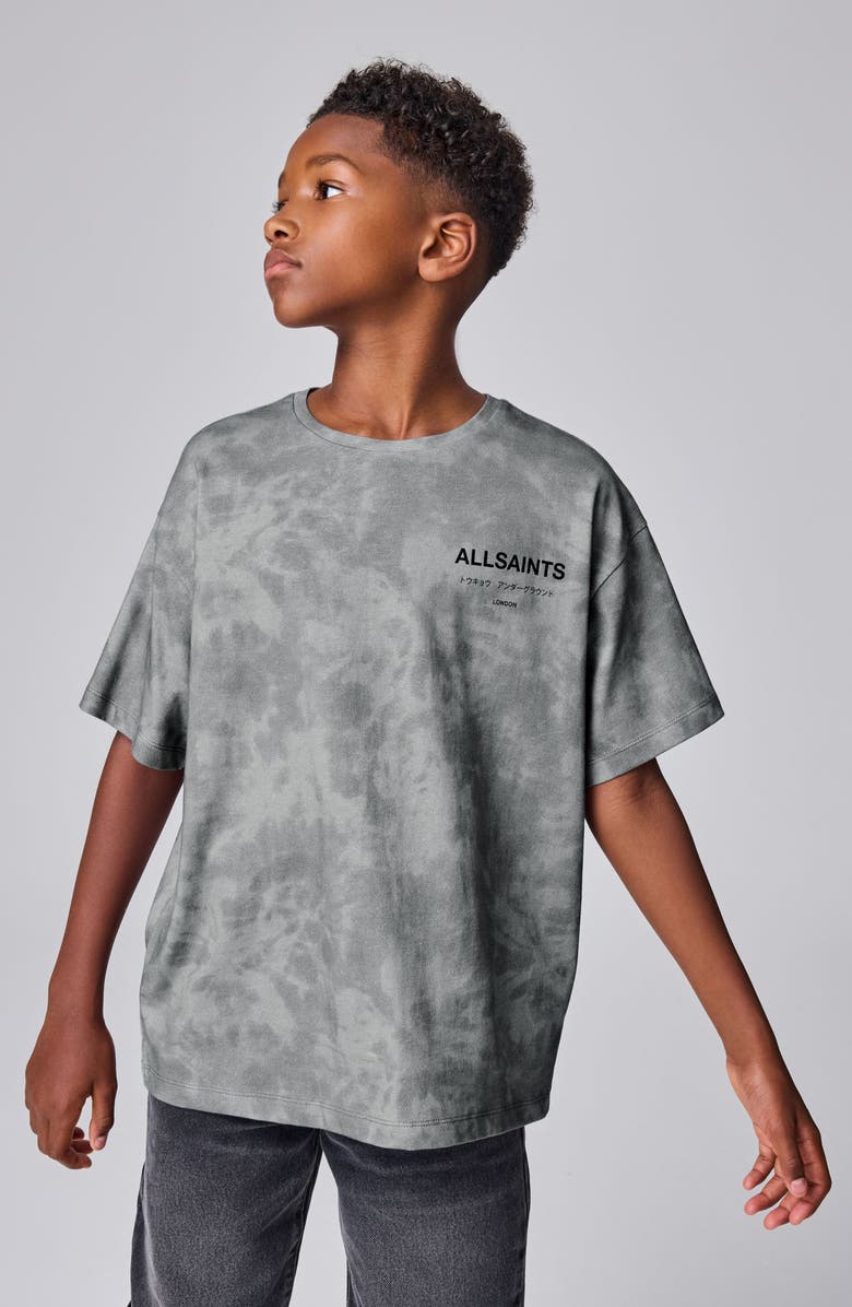 smALLSAINTS by ALLSAINTS Kids' Underground Tie Dye Graphic T-Shirt, Alternate, color, Grey