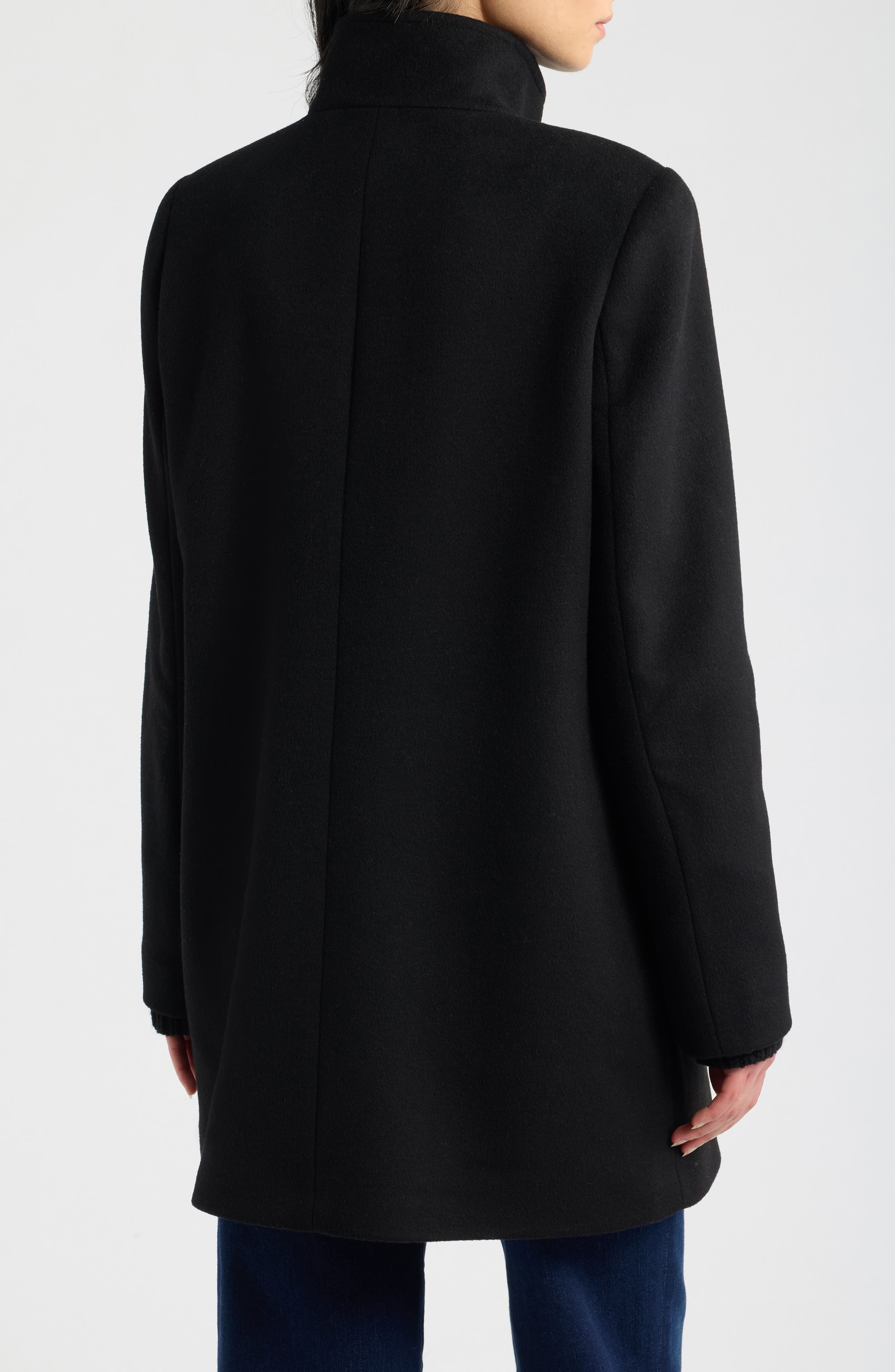 Женские куртки Vince Stand Collar Wool & Cashmere Blend Coat — фото 2