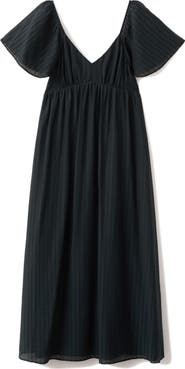 MANGO Textured Gathered Empire Waist Dress