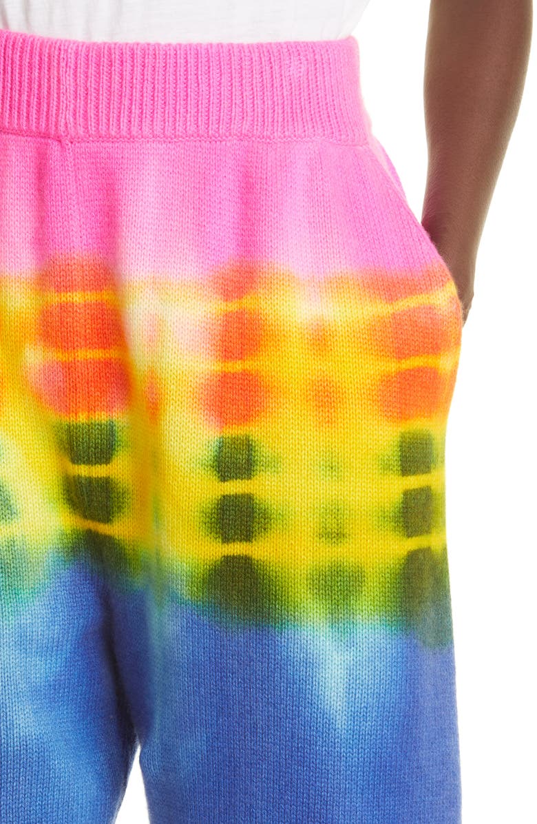 The Elder Statesman Half Light Tie Dye Cashmere Shorts, Alternate, color,