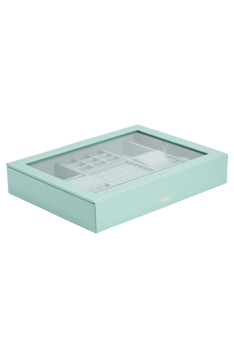 WOLF Sophia Jewelry Box with Window, Alternate, color, Jade