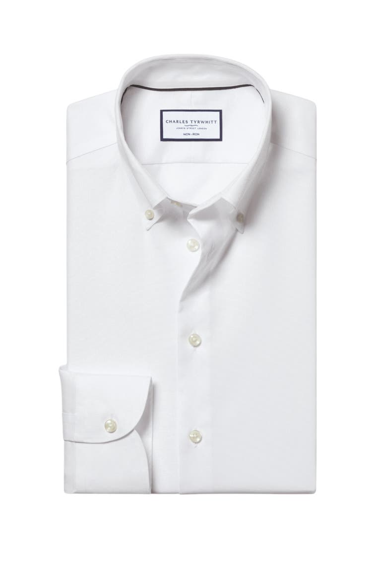 Non-Iron Oxford Shirt, Alternate, color, White