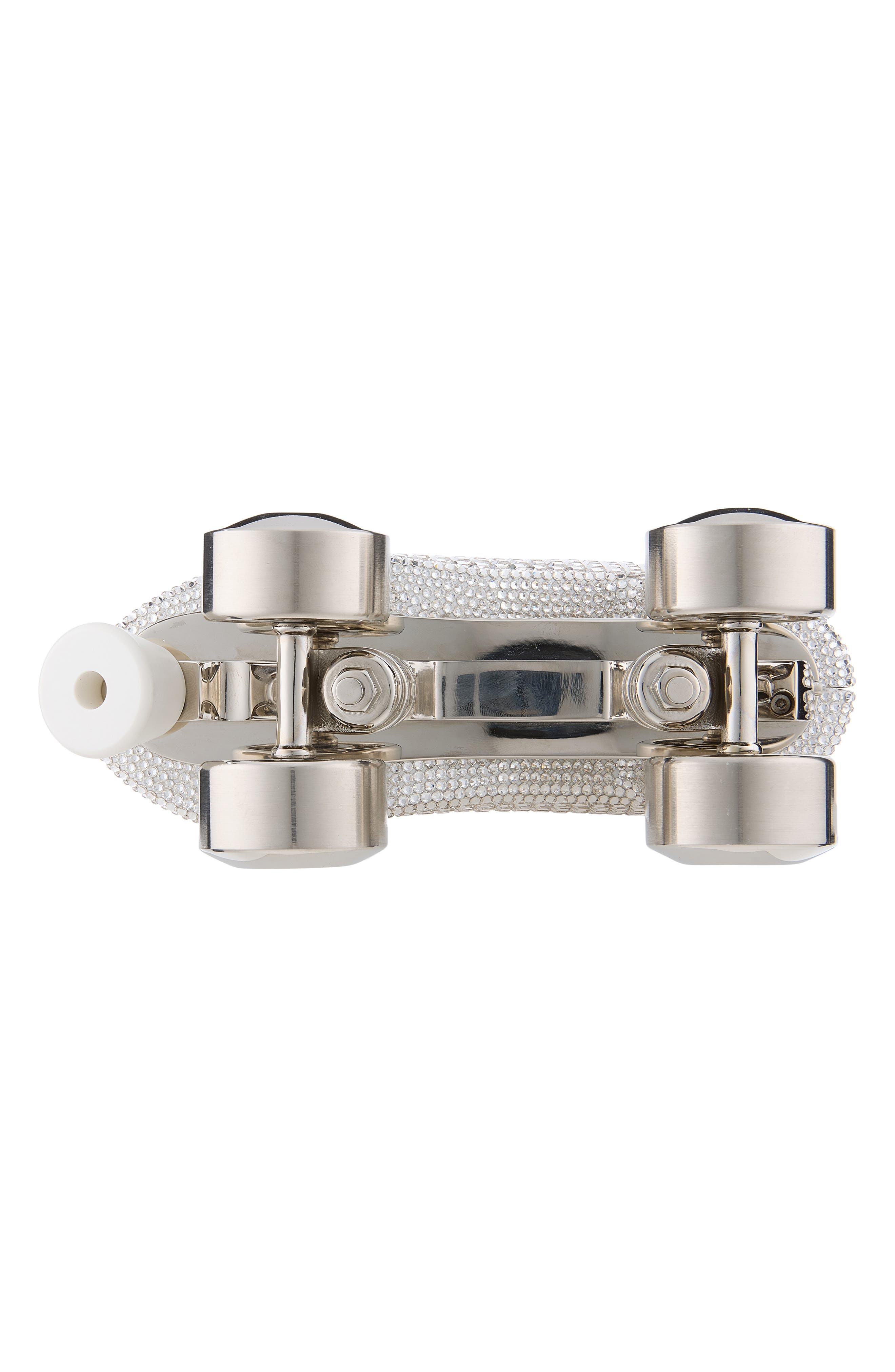 Roller Skate Crystal Clutch, Alternate, color, SILVER RHINE MULTI