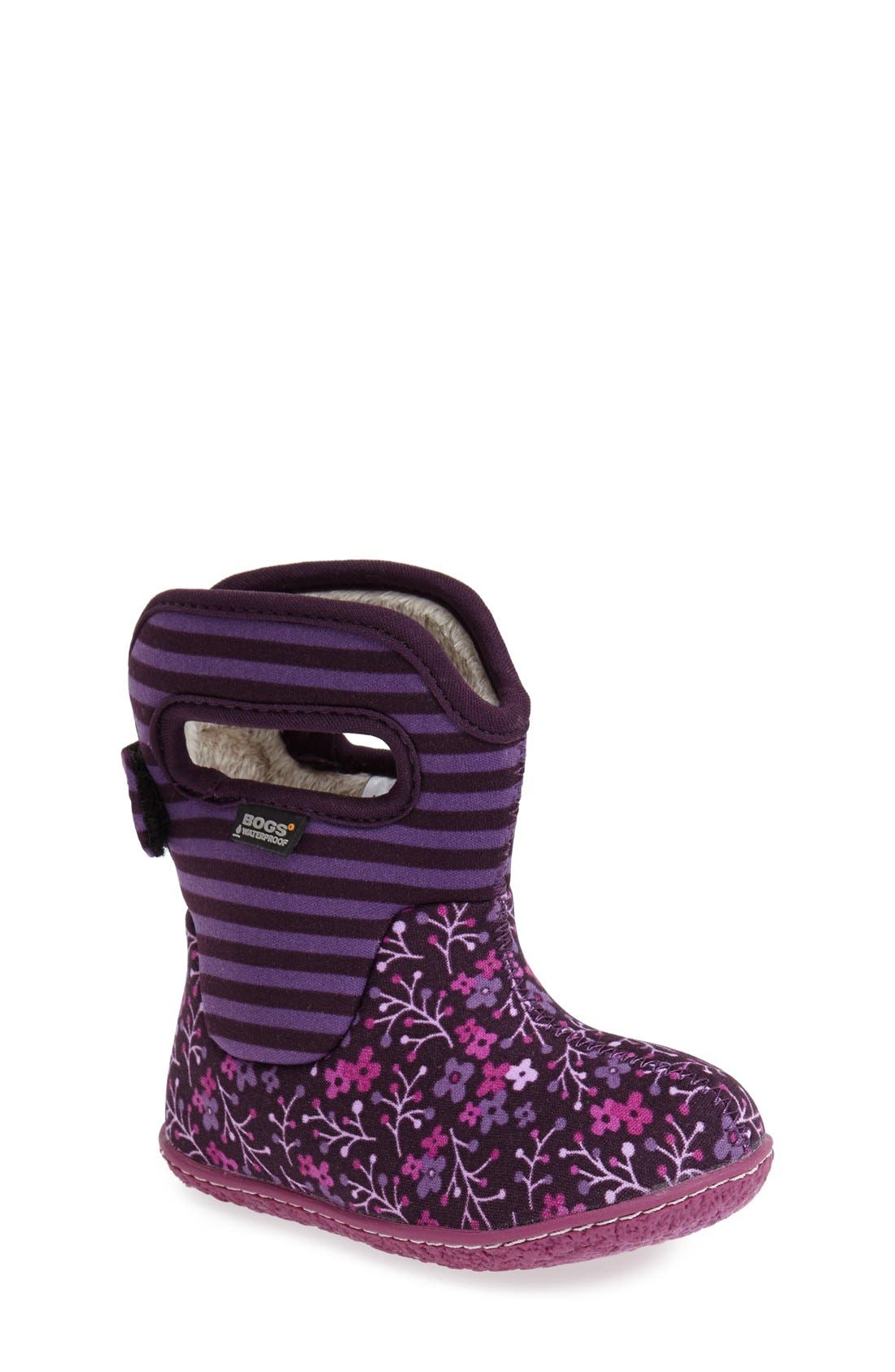 'Baby Bogs' Waterproof Rain Boot, Main, color, PLUM