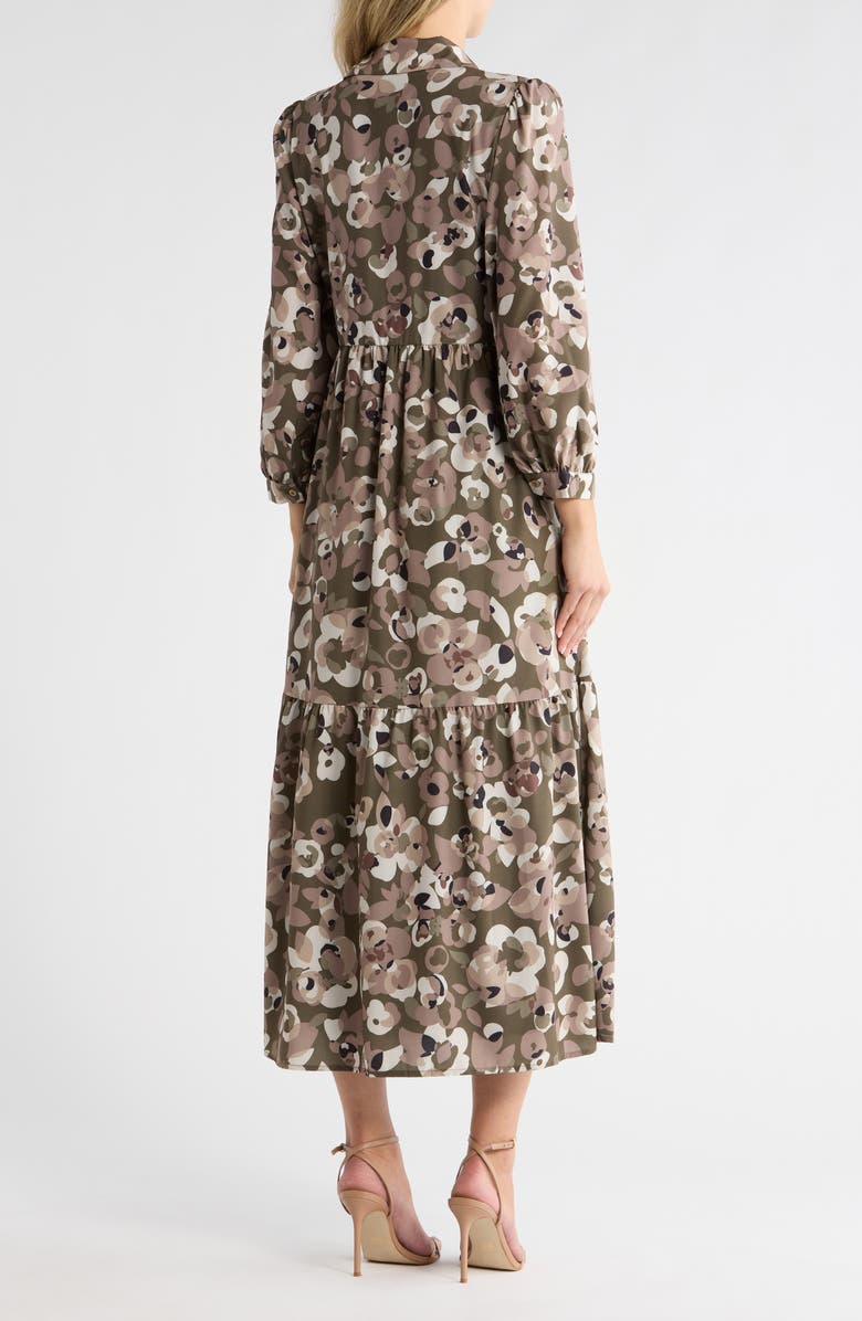 AREA STARS Keri Floral Long Sleeve Tiered Shirtdress, Alternate, color, Fall Garden