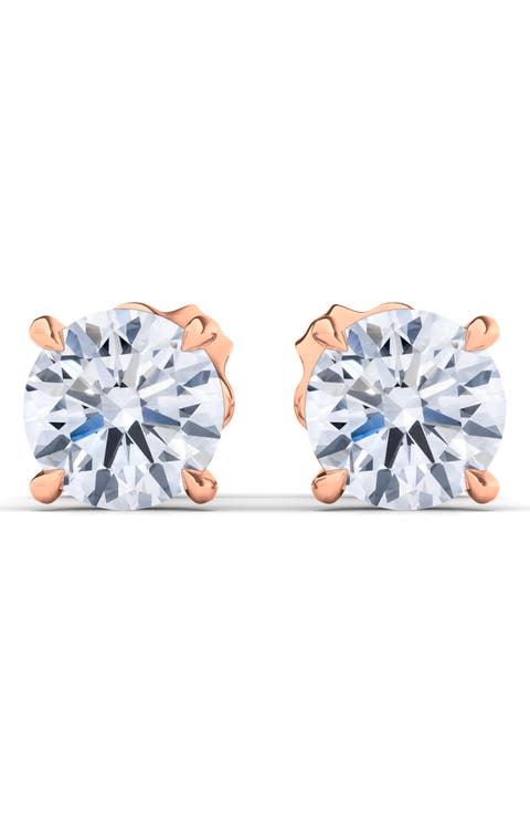 Round Brilliant Cut Lab Created Diamond Stud Earrings