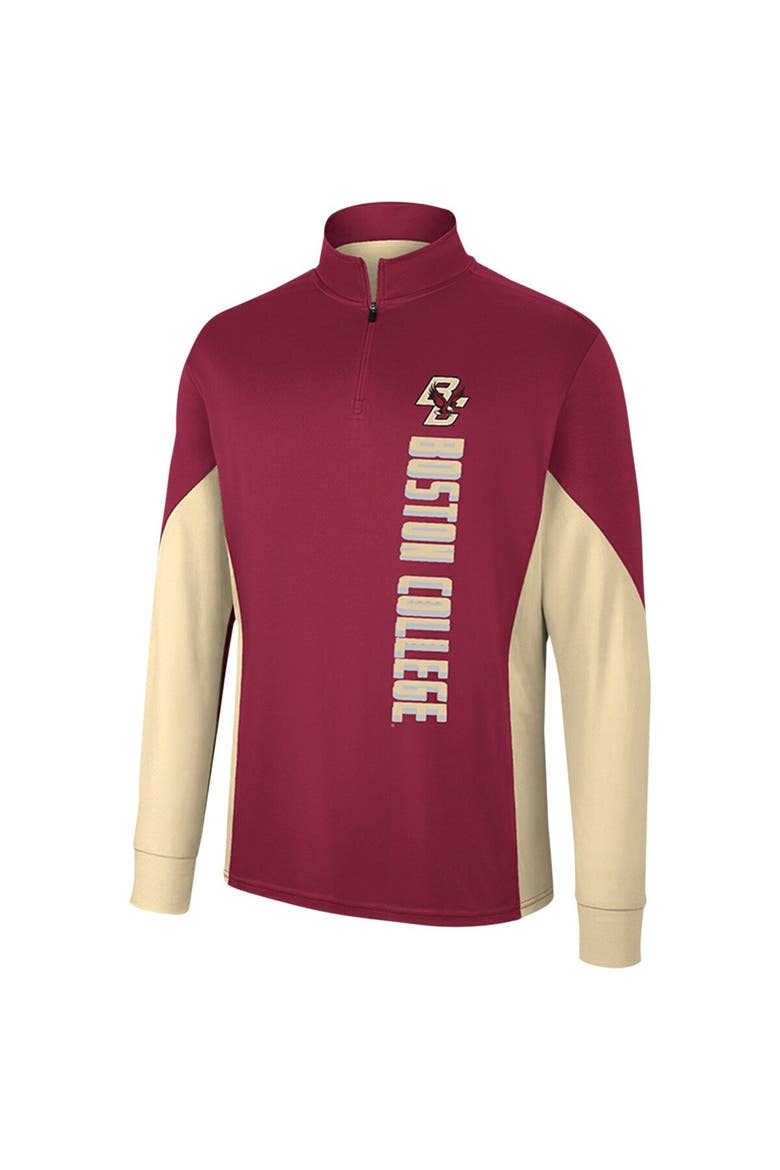 Men's Colosseum Maroon Boston College Eagles Bart Quarter-Zip Top, Alternate, color, Maroon