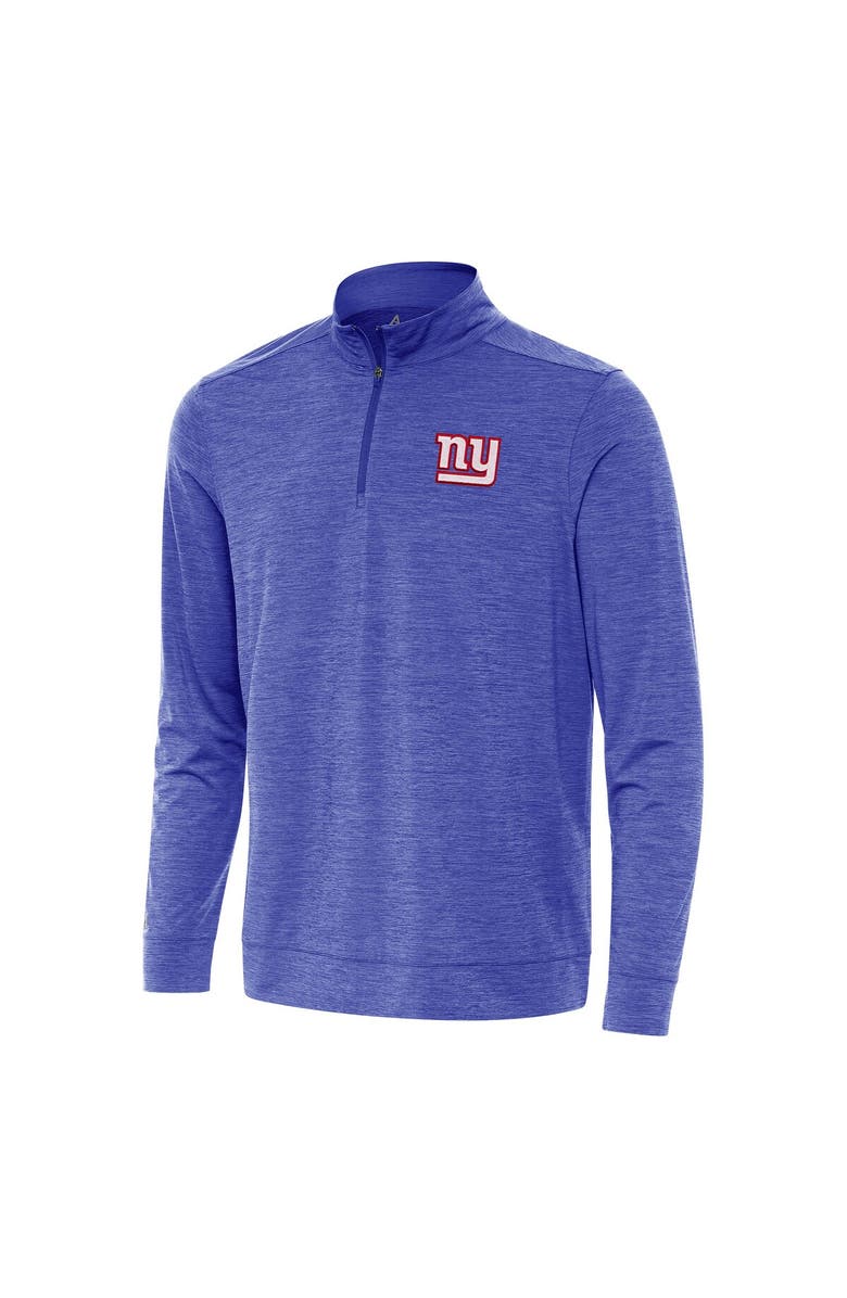 ANTIGUA Men's Antigua Heather Royal New York Giants Bright Quarter-Zip Top, Alternate, color, Heather Royal