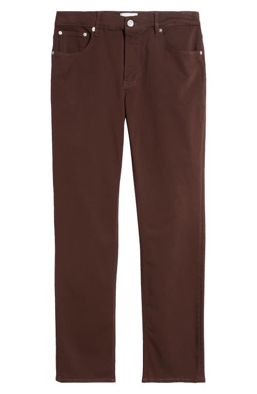 Frame Modern Straight Leg Five-pocket Twill Pants In Dark Burgundy