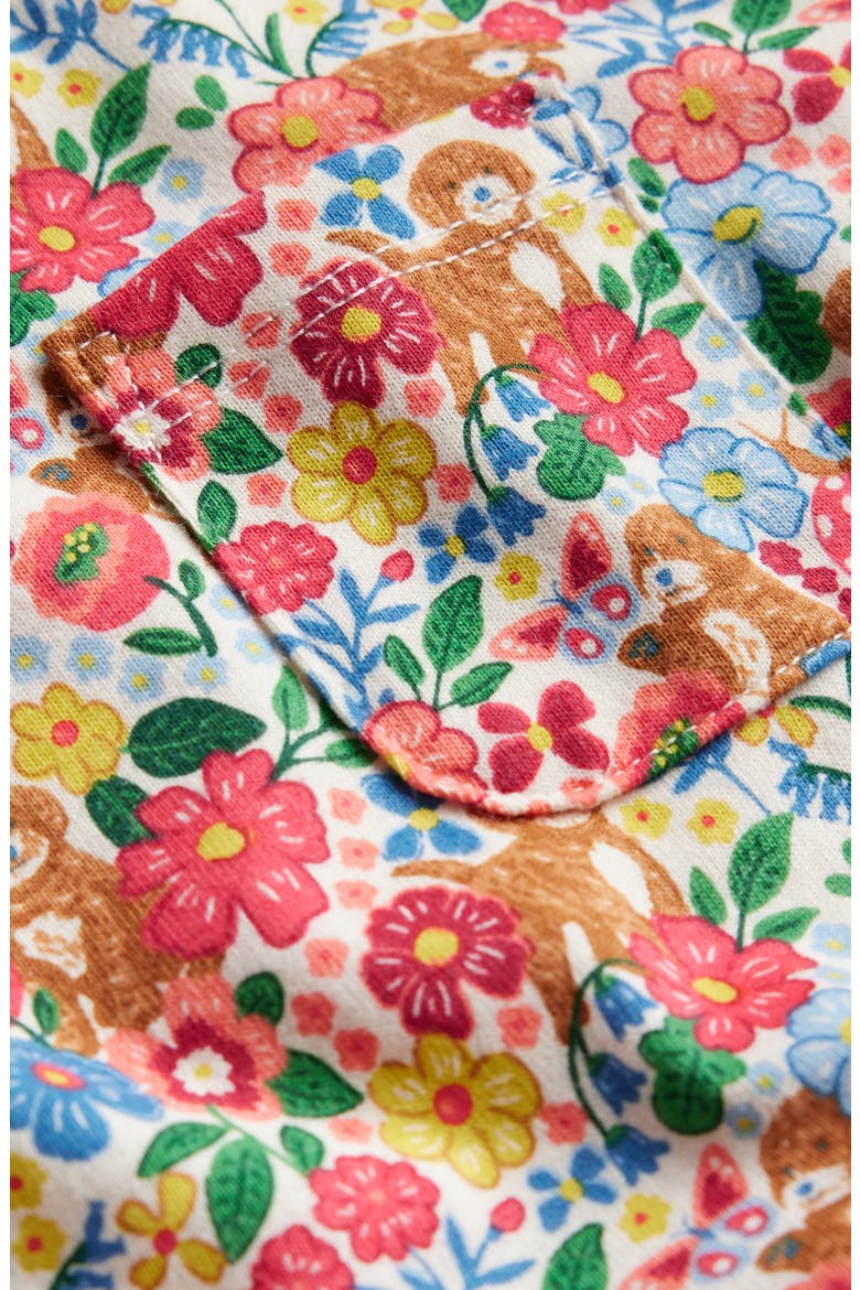 Kids' Floral Long Sleeve Cotton Jersey Dress, Alternate, color, MULTI PUPS