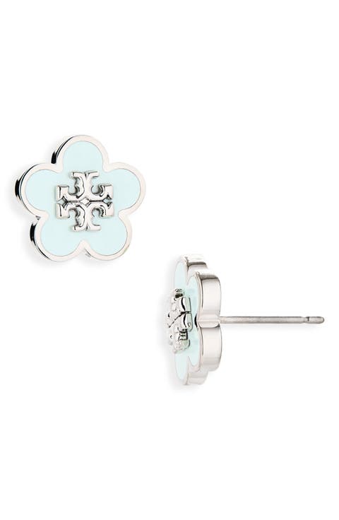 Forget Me Not Enamel Stud Earrings