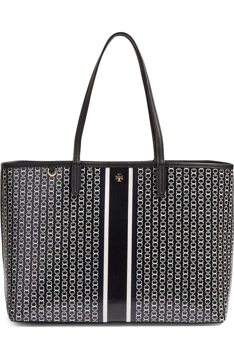 Tory Burch Gemini Link Coated Canvas Tote, Main, color,