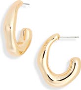 NORDSTROM RACK Molten J Hoop Earrings