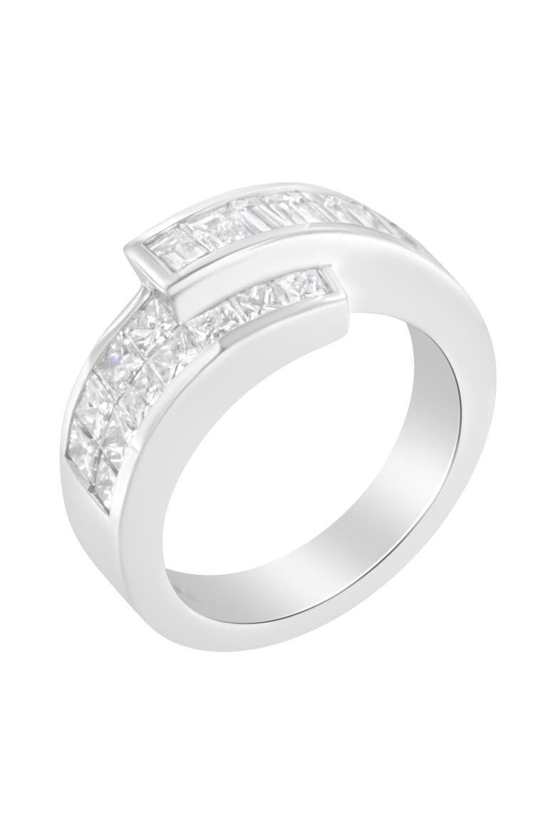 14K White Gold 2.0 Cttw Diamond Bypass Ring Band, Alternate, color, White