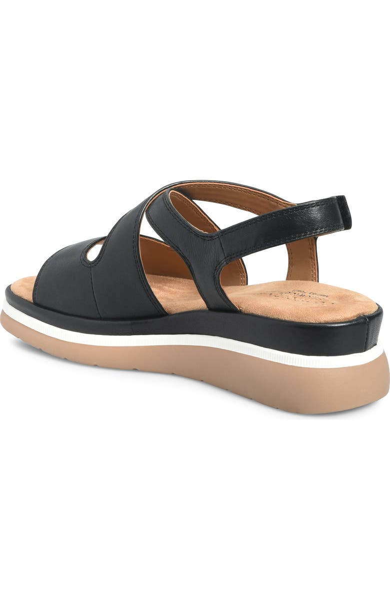 Comfortiva Amethyst Slingback Platform Wedge Sandal, Alternate, color, Black