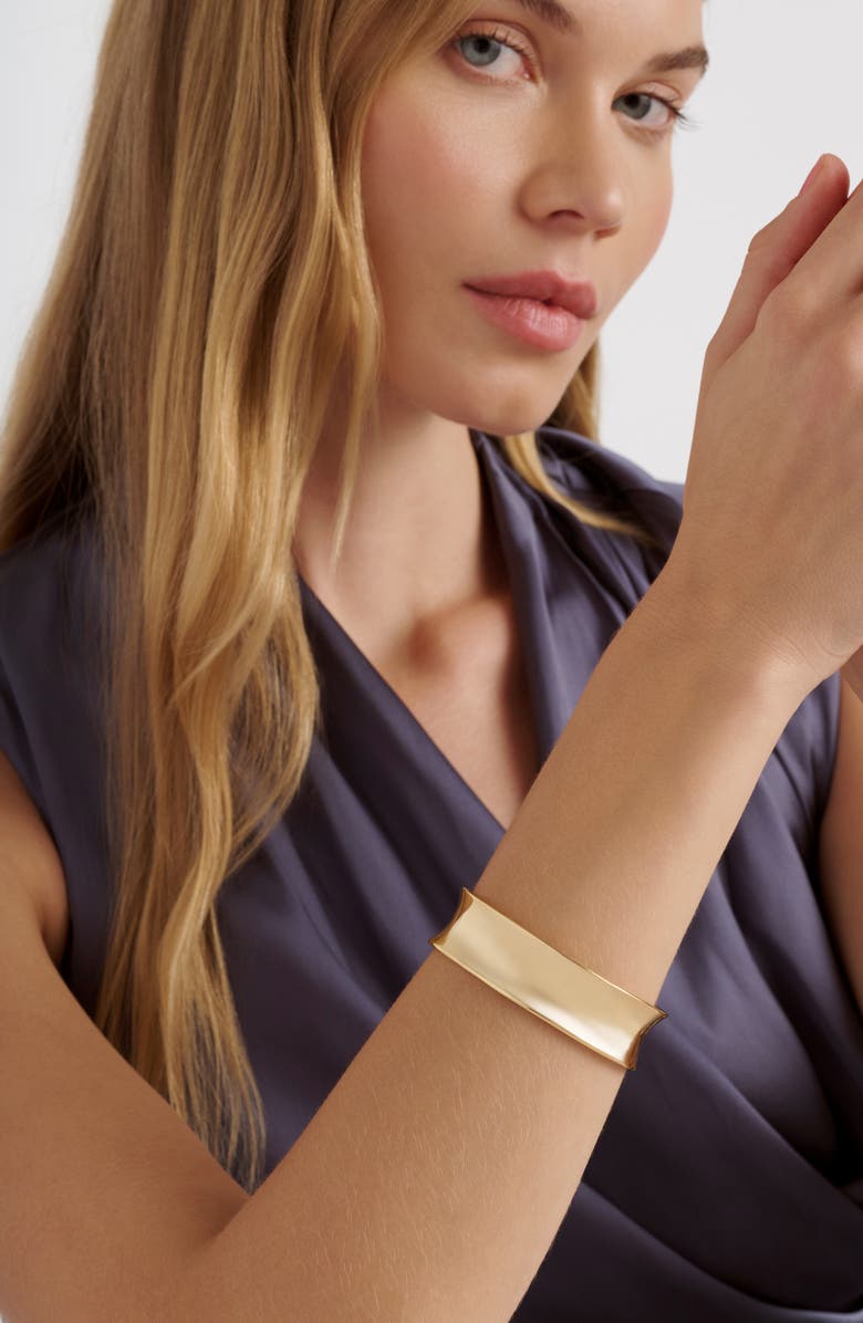 Ted Baker Contina Concave Cuff Bracelet, Alternate, color, Metallic Gold
