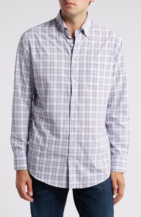Watson Plaid Performance Poplin Button-Down Shirt