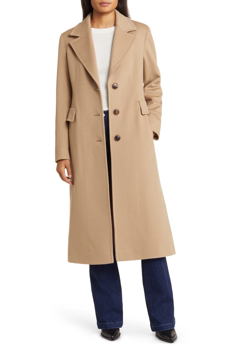 Holland Longline Wool Coat, Alternate, color, CAMEL