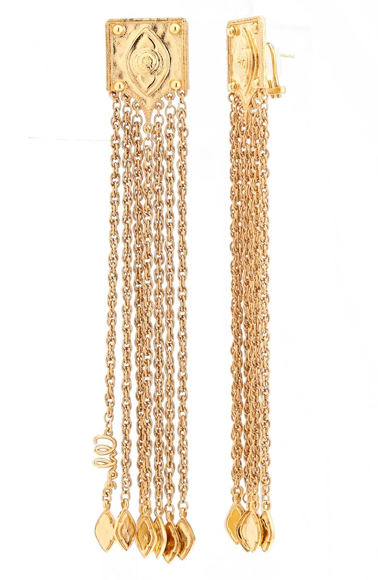 Chloé Amulet Fringe Earrings, Main, color, 