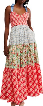 Free People Bluebell Mixed Print Cotton Maxi Dress
