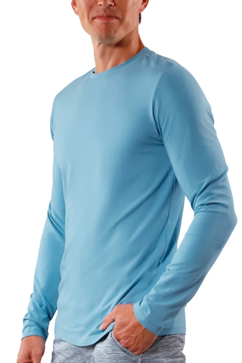 Long Sleeve Everyday Tee, Main, color, Lagoon